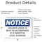 Signmission Children Under 18 Must Be Accompanied By, 5 in W x Rectangle, Vinyl Decal OS-2PACK-NS-D-35-L-10581 - alternate 3